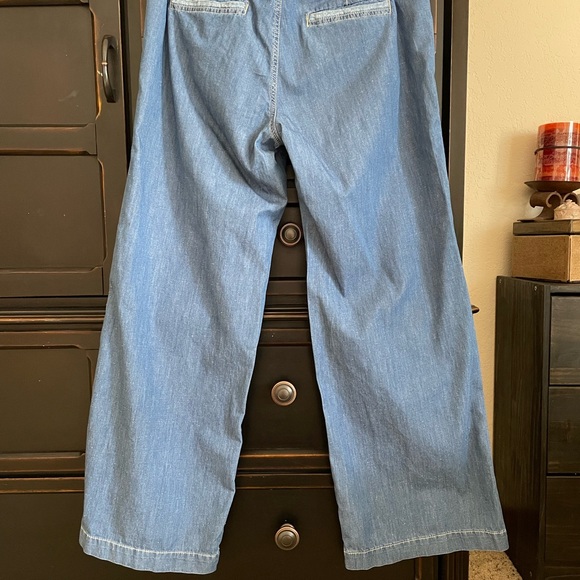 Pilcro and the Letterpress Blue Wide Leg Vintage Style Chino Jean - Picture 2 of 7